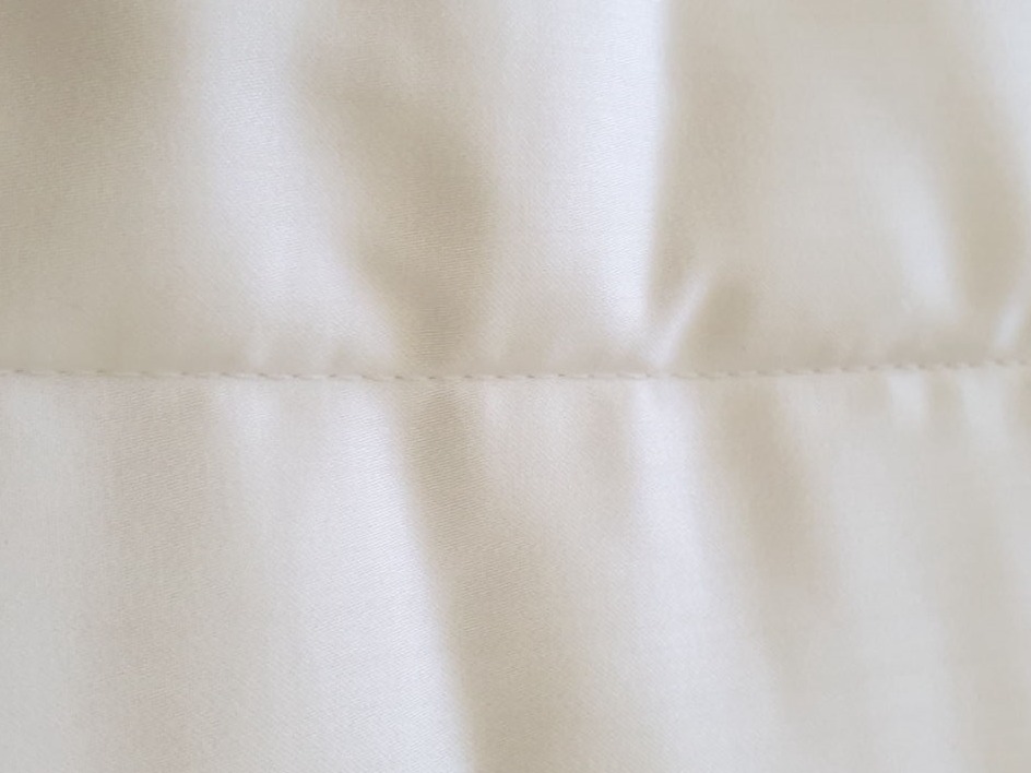 visible stitching may the down leaking faster